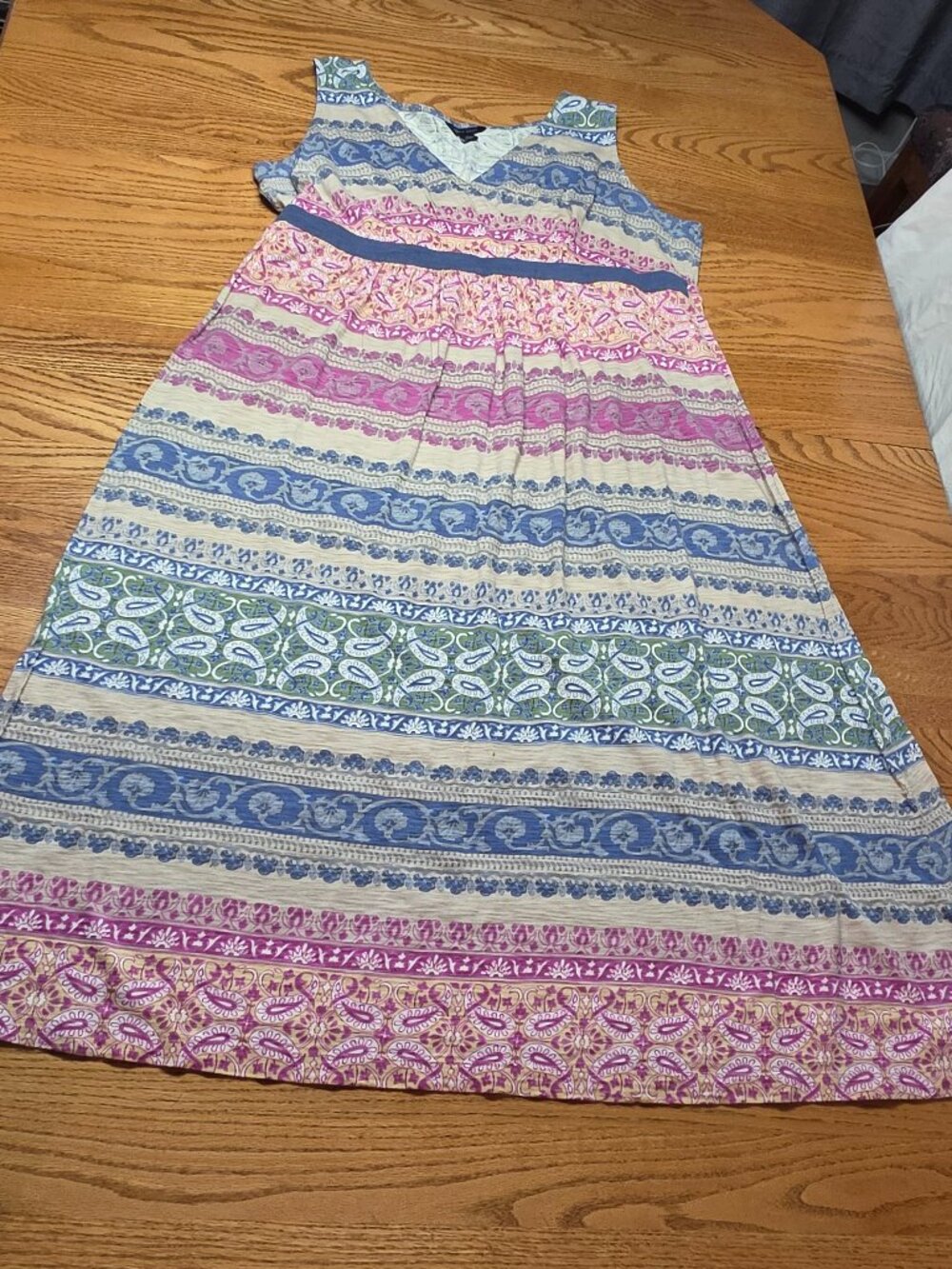 Tommy Hilfiger 100% cotton sleeveless maxi dress multi-color women size Plus 2X